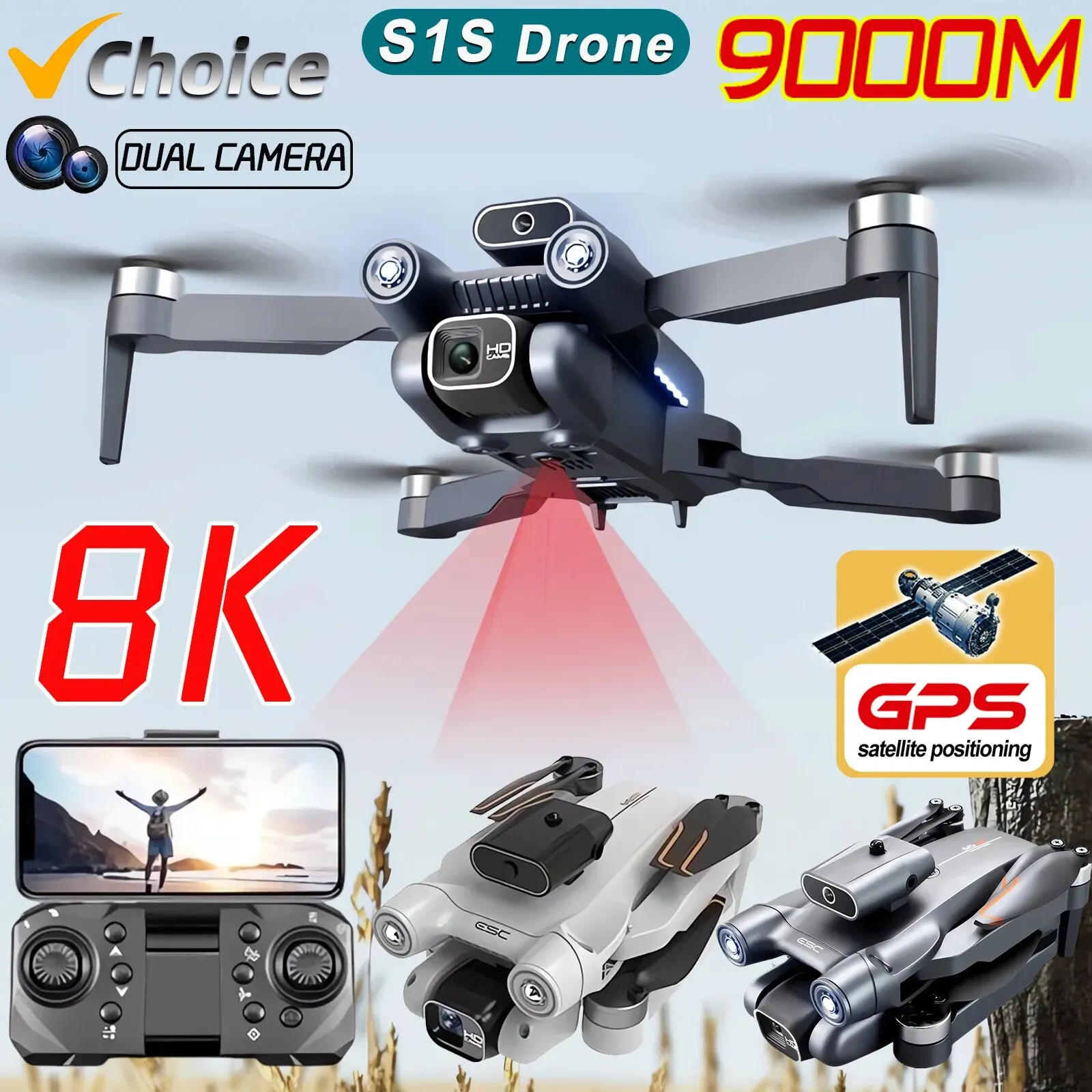 Drone Camera Hd - Dron con Motor sin escobillas profesional