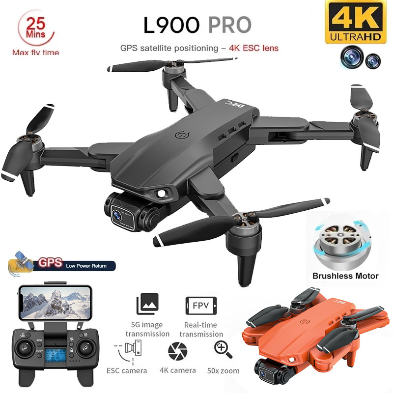 Drone Camera Wide Angle - L900 Pro GPS Drone 4K profesional