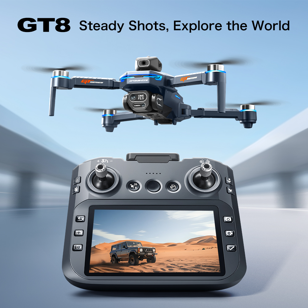 Drone Camera Hd - Dron aéreo para evitar obstáculos GT8: