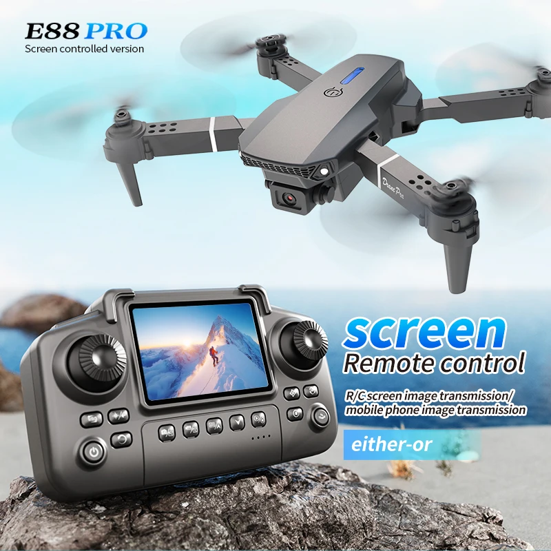 Dron profesional E88 PRO con p - Drone Camera Mount reseña y precio