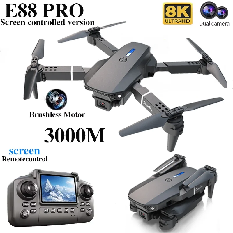 Dron profesional E88 PRO con p - Drone Camera Mount reseña y precio