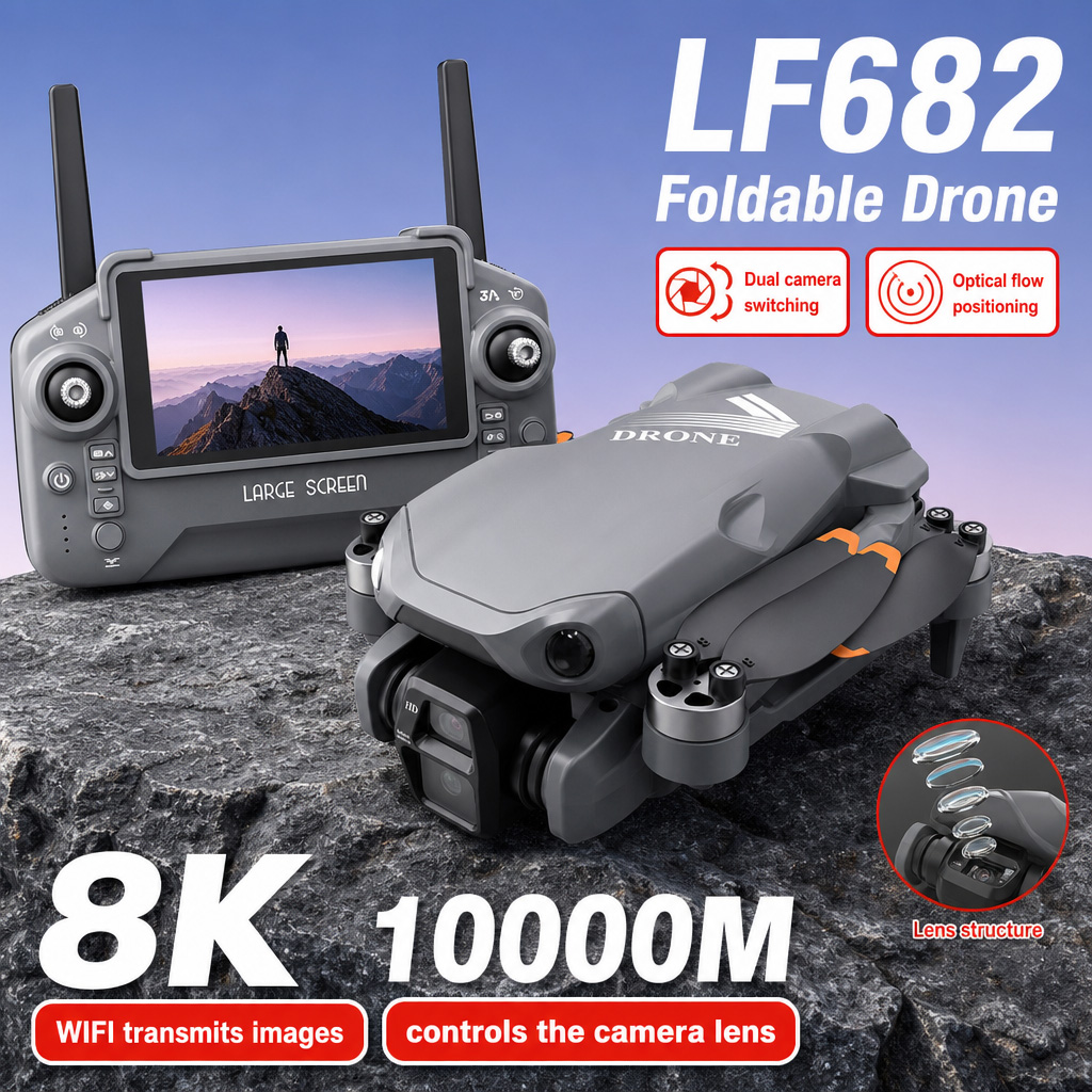 Dron Aéreo LF682 con Cámaras D - Drone Camera Lens reseña y precio