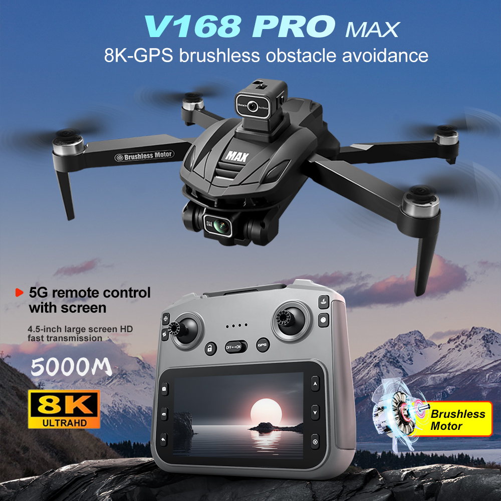 V168 PRO Max GPS Drone 8K Prof - Drone Camera Lens reseña y precio