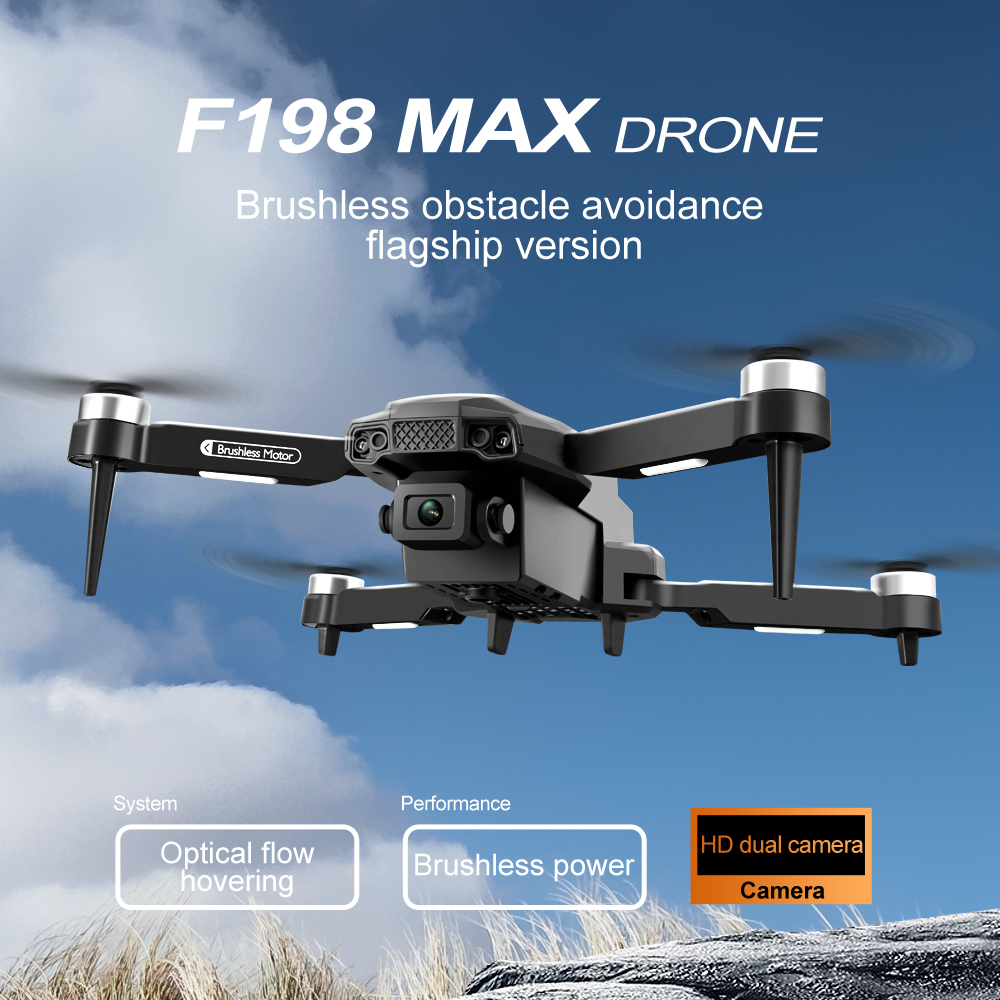Nuevo Dron F198 profesional co - Drone Camera Wide Angle reseña y precio