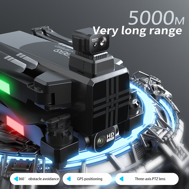 Dron A380 4K HD de tres ejes,  - Drone Camera Lens reseña y precio
