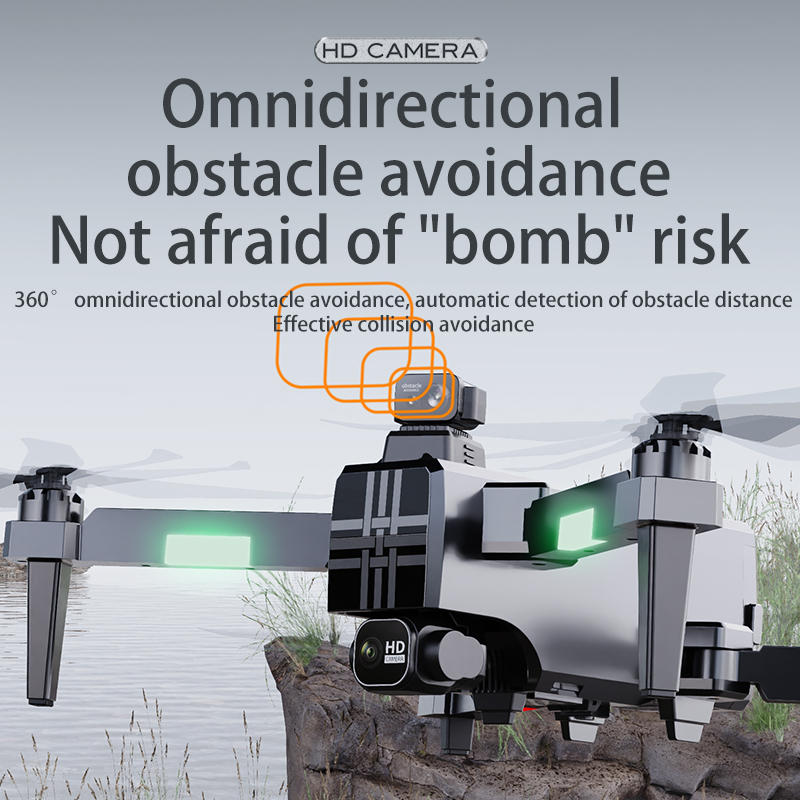 Dron A380 4K HD de tres ejes,  - Drone Camera Lens reseña y precio